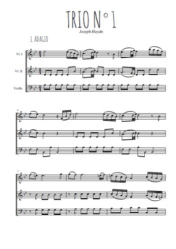 Téléchargez la partition de Trio N°1, 1. Adagio